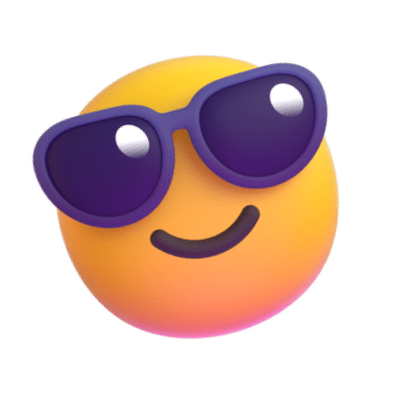 emoji avec lunette de soleil