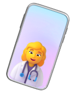 téléphone en viso avec un médecin de Medaviz